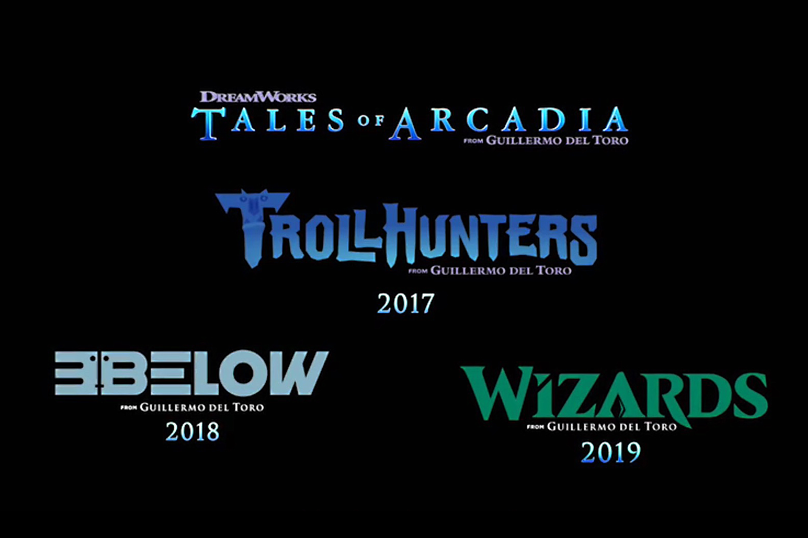 Cartel de la trilogía de Tales of Arcadia de Guillermo del Toro // ew.com