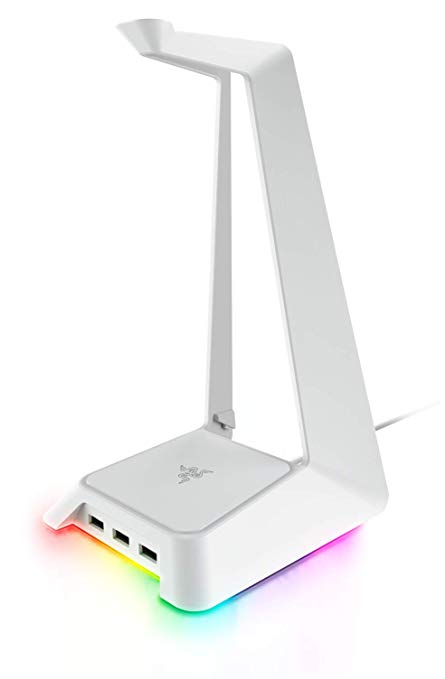 Razer Base Station Chroma Mercury, la variante en color blanco, aquí podemos apreciar mejor su estructura.