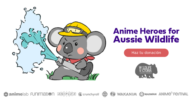 Crunchyroll incendios Australia