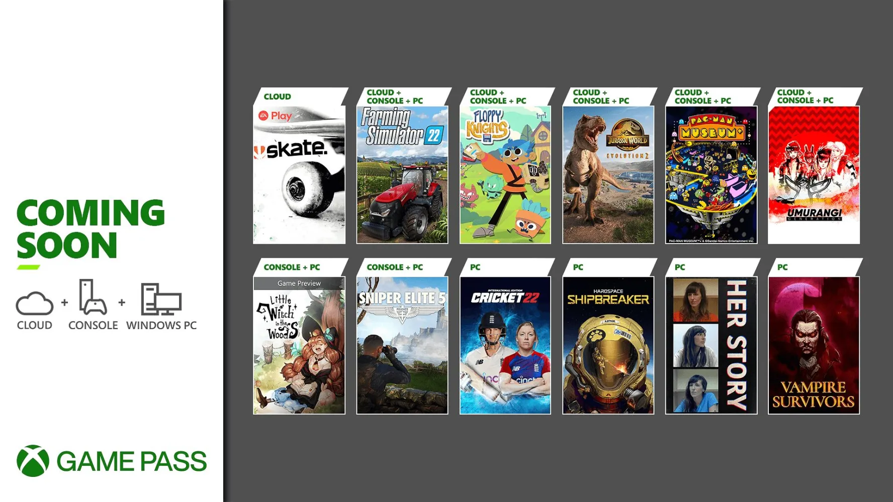 Xbox Game Pass mayo 2022