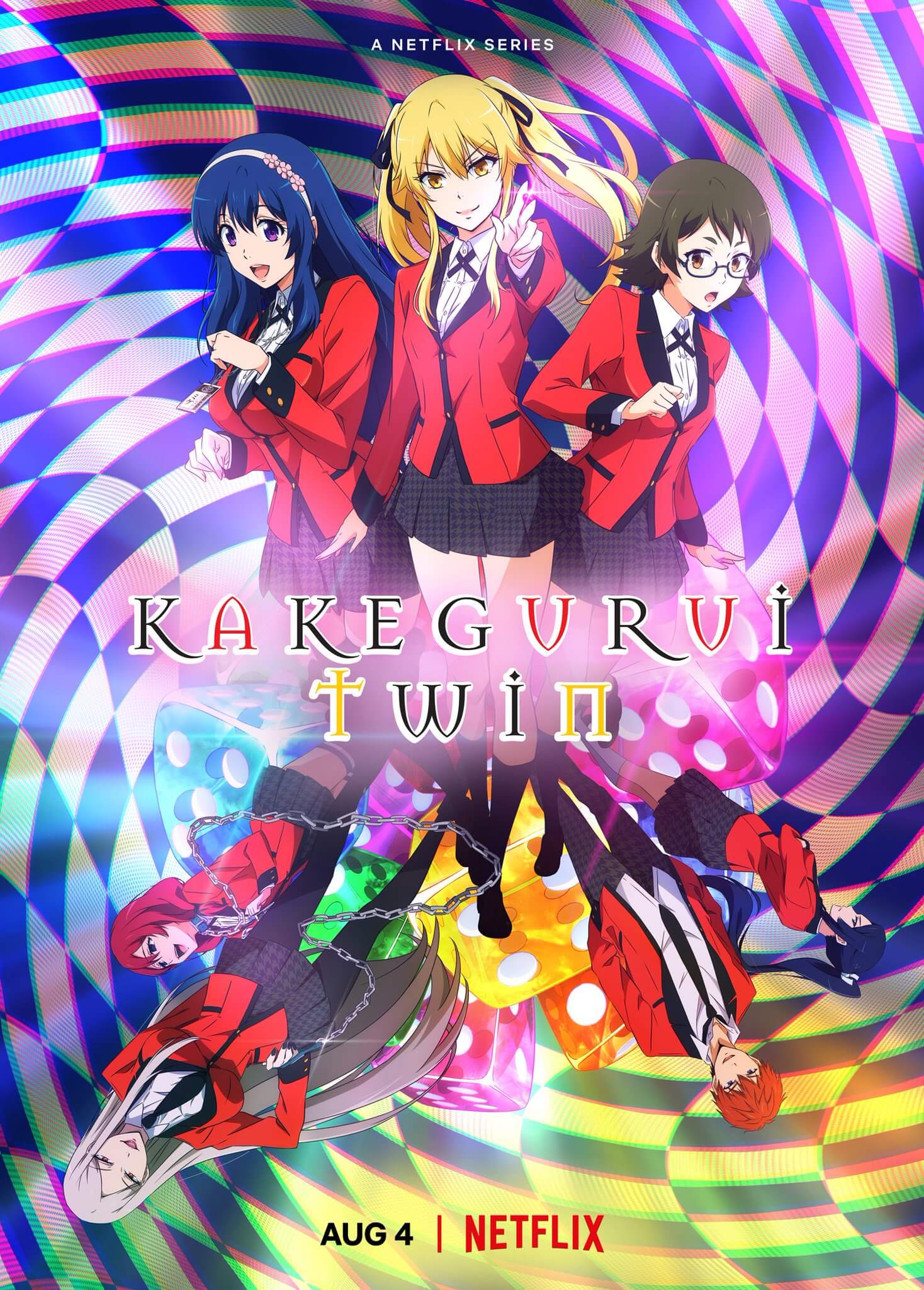 Fecha de estreno del anime de Kakegurui Twin junto con un nuevo tráiler