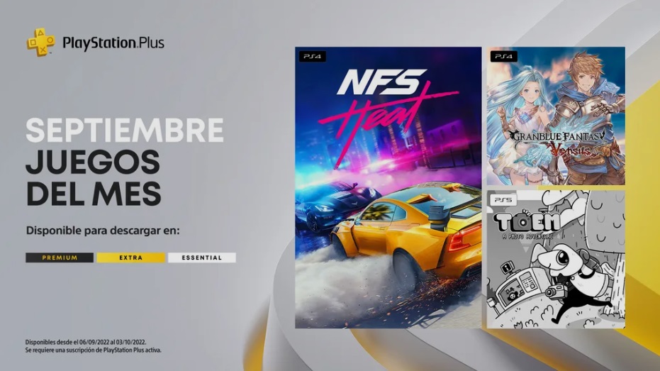 Juegos de PS Plus Essential de septiembre de 2022 confirmados