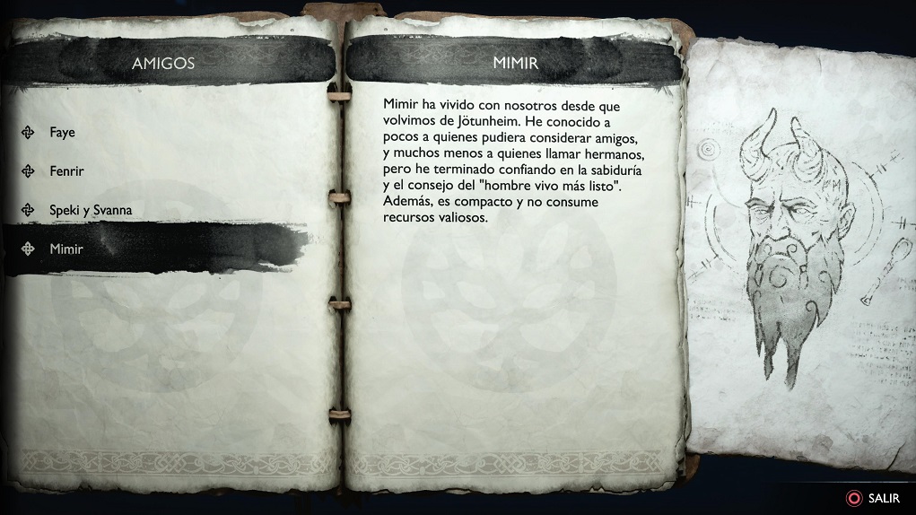 Análisis de God of War Ragnarök | Dispondremos de una suerte de diario en la que Kratos y Atreus escriben lo que piensan de ciertos amigos, enemigos, momentos. etc.