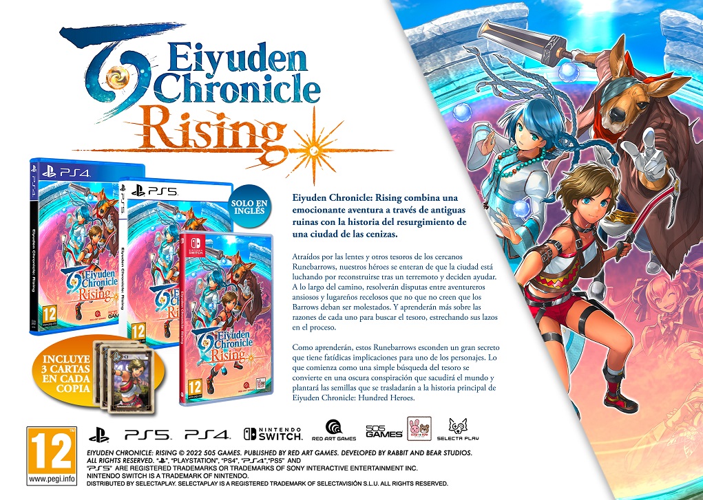 Características del juego y datos del formato físico de Eiyuden Chronicle Rising 