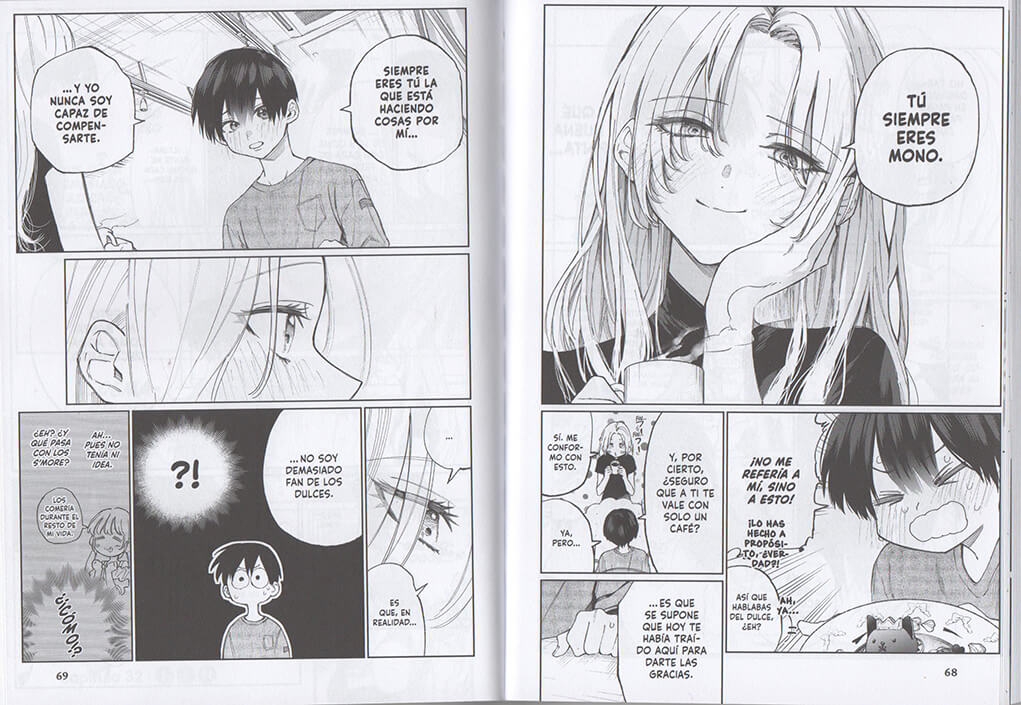 Reseña de Shikimori es más que una cara bonita n.º 3 | La edición es mayormente muy buena, aunque hay algún bocadillo de diálogo que se podría haber ajustado mejor.