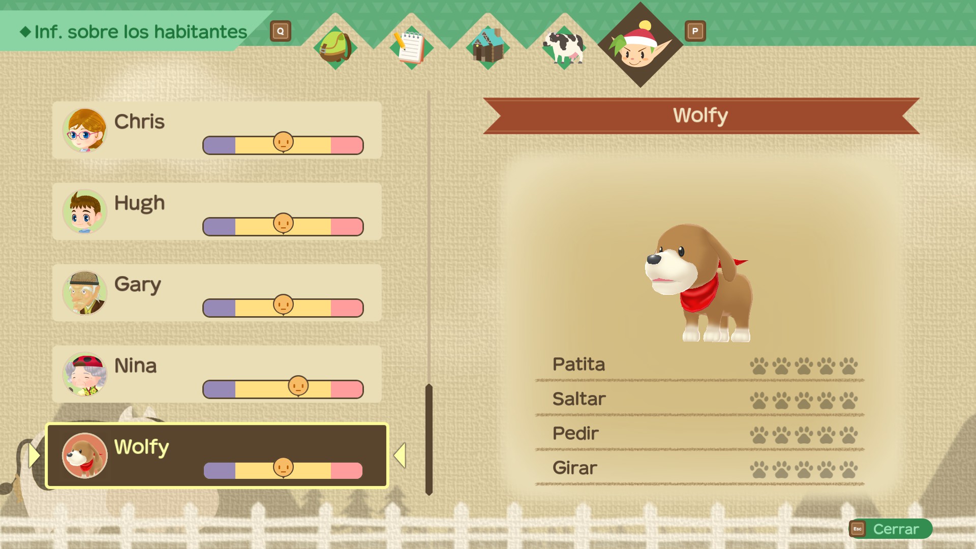 Análisis de Story of Seasons: A Wonderful Life | El sistema de relaciones se mantiene, por lo que podremos mejorar o empeorar nuestra amistad con los diferentes habitantes del lugar.