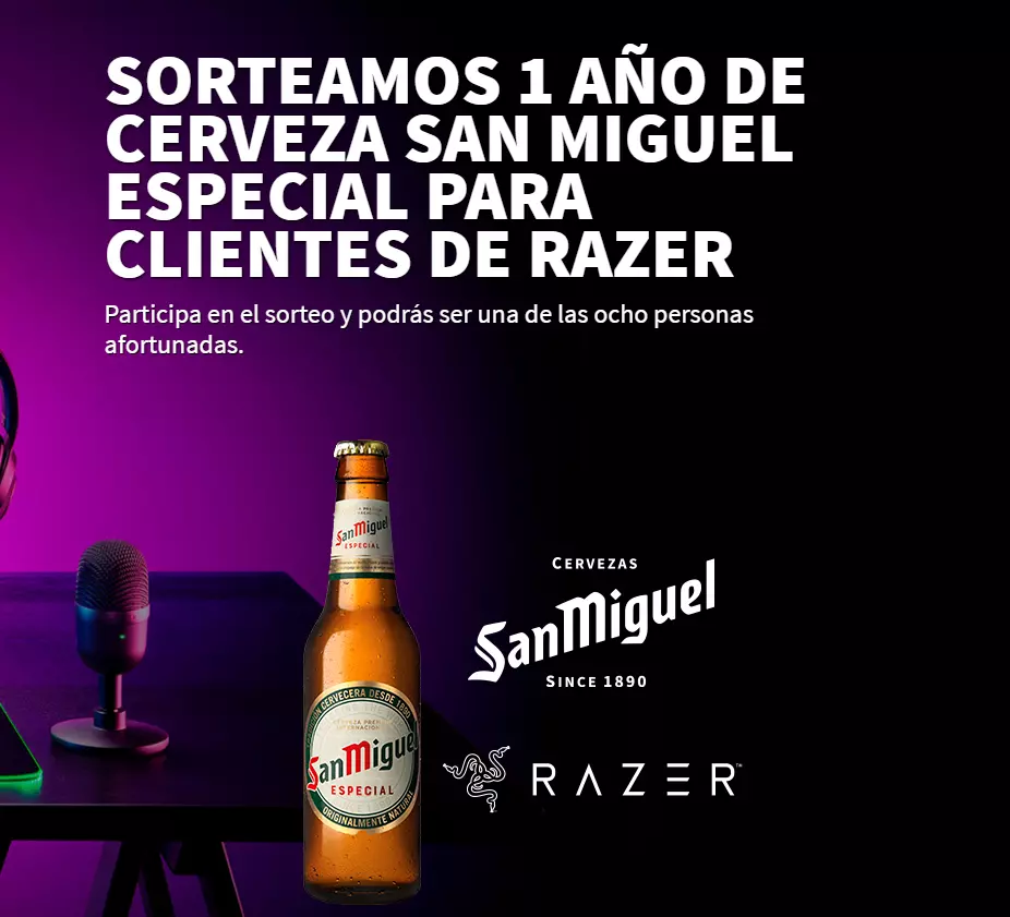 Gana un año de cerveza gratis con Razer