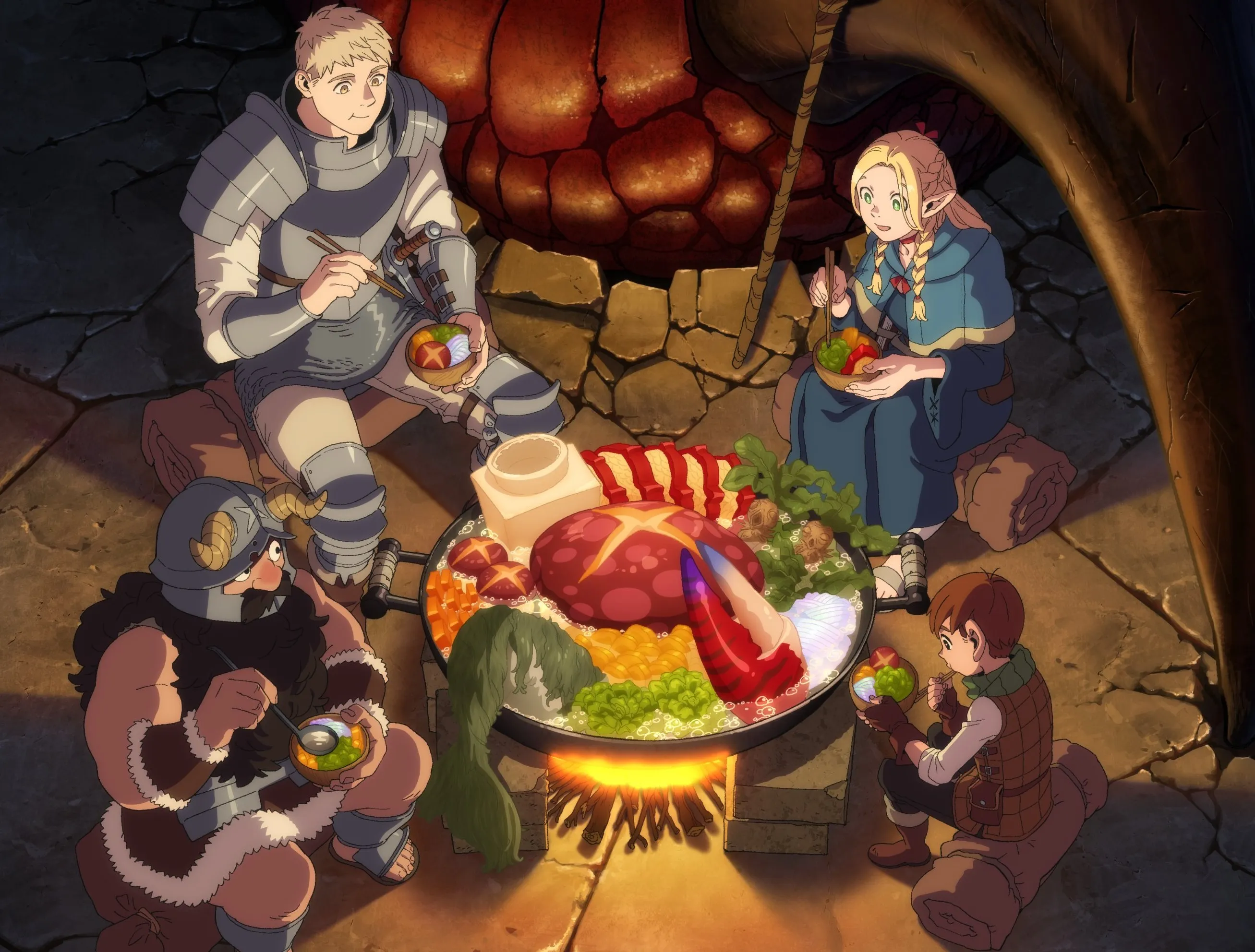 Dungeon Meshi, fecha y horario de estreno del episodio 3 del anime Tragones y Mazmorras