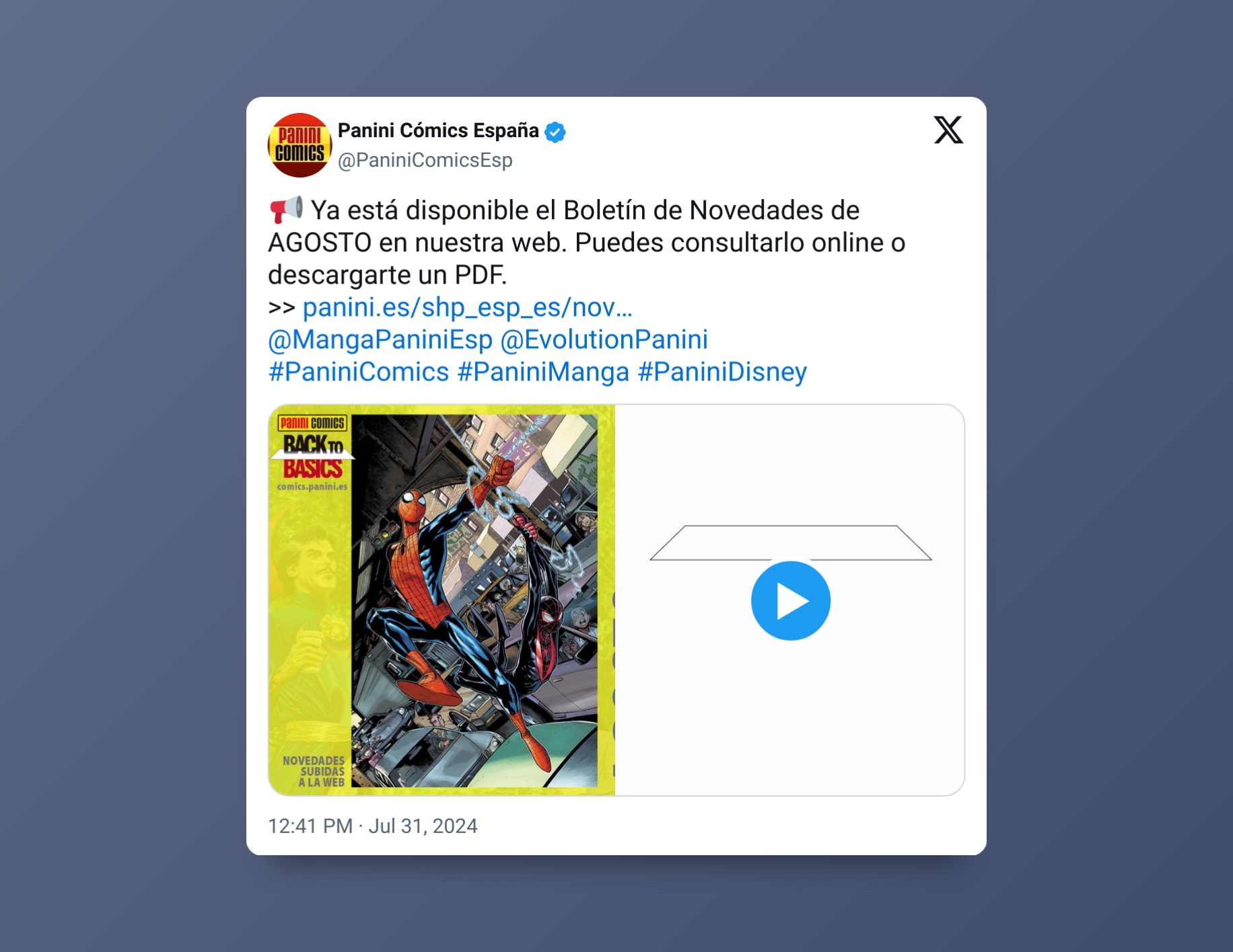 Estas son las novedades de Panini Comics y Panini Manga para agosto de 2024