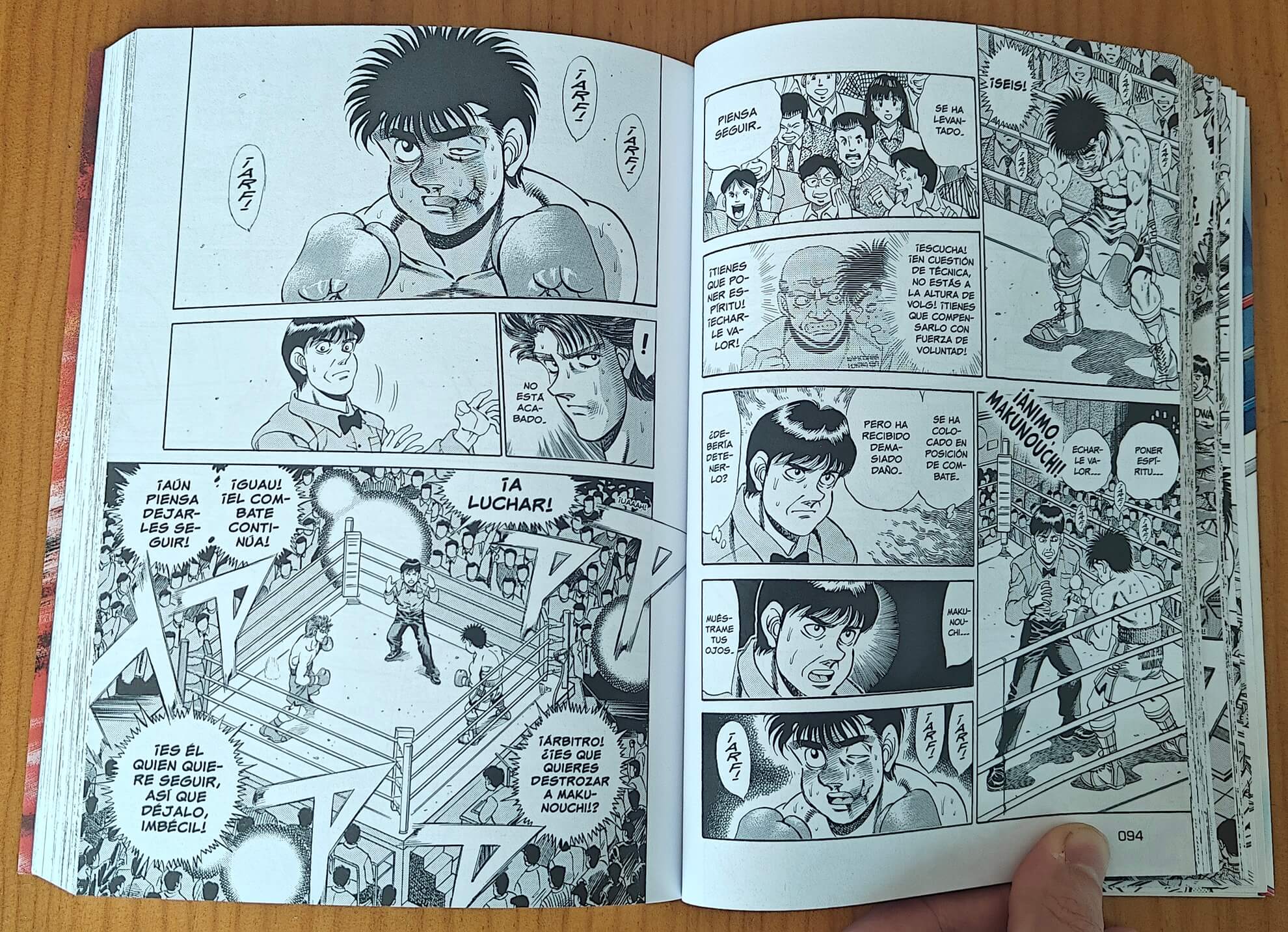 Reseña del manga Hajime no Ippo n.º 10 | La mirada, uno de los elementos más importantes del manga: "Todavía no está acabado". Los ojos dicen mucho.