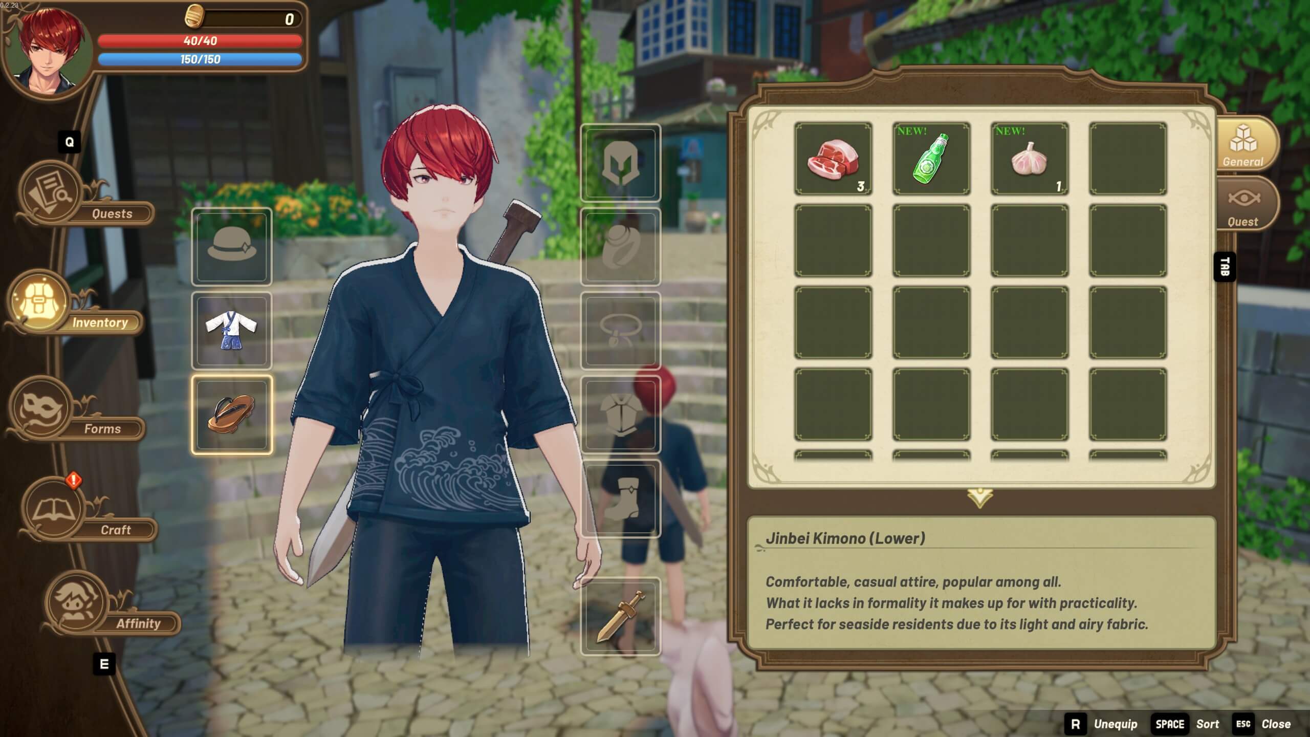 Primeras impresiones de Tales of Seikyu | El inventario también es algo incómodo.