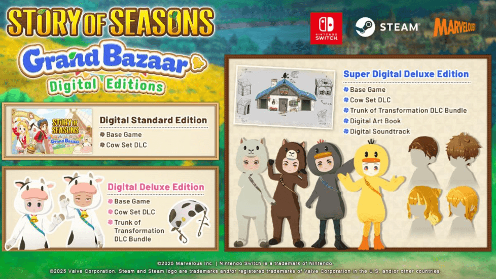 STORY OF SEASONS Grand Bazaar presenta sus ediciones