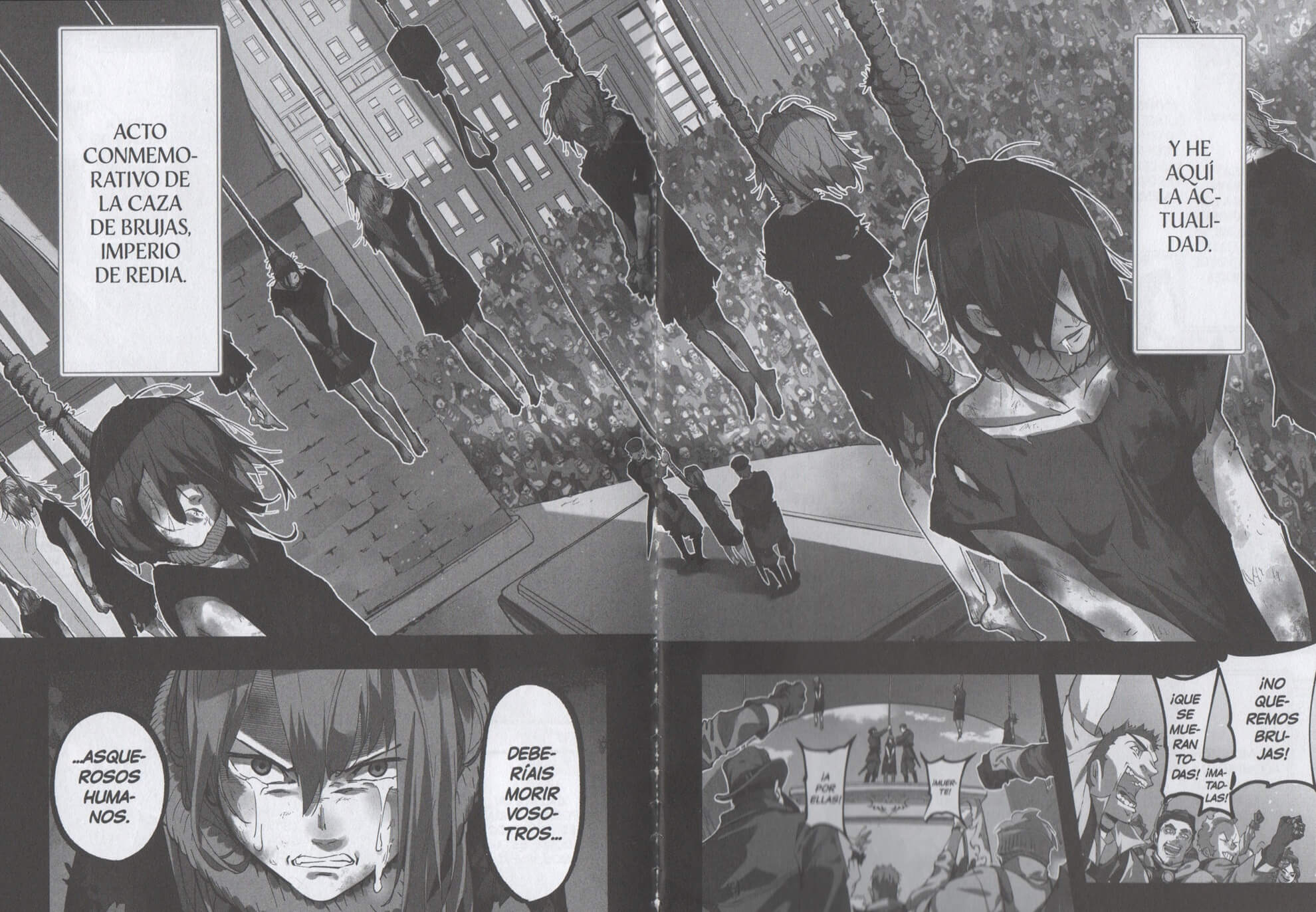 Reseña manga Los Reinos de la Ruina n.º 1 | La humanidad se dedica a cazar a las brujas solo porque son diferentes.