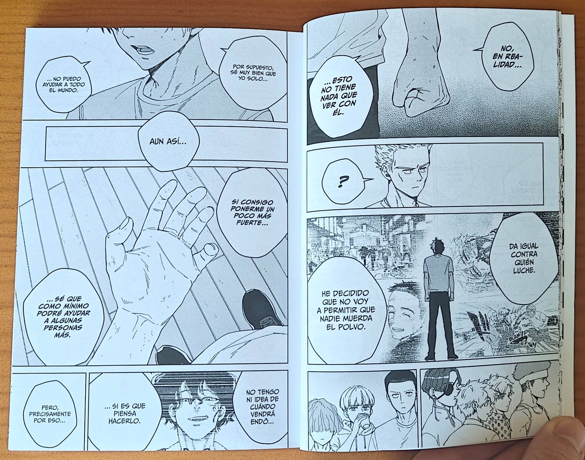 Reseña manga Wind Breaker n.º 12 | En lugar de ponerme fuerte, creo que habría encajado algo mejor "volverme fuerte", pero es un detalle menor.