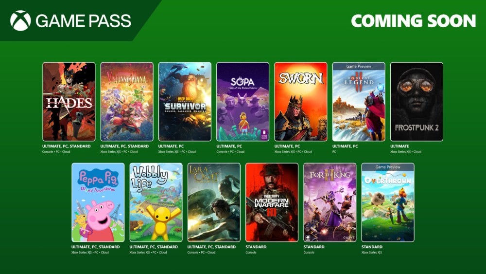 Xbox Game Pass septiembre 2025