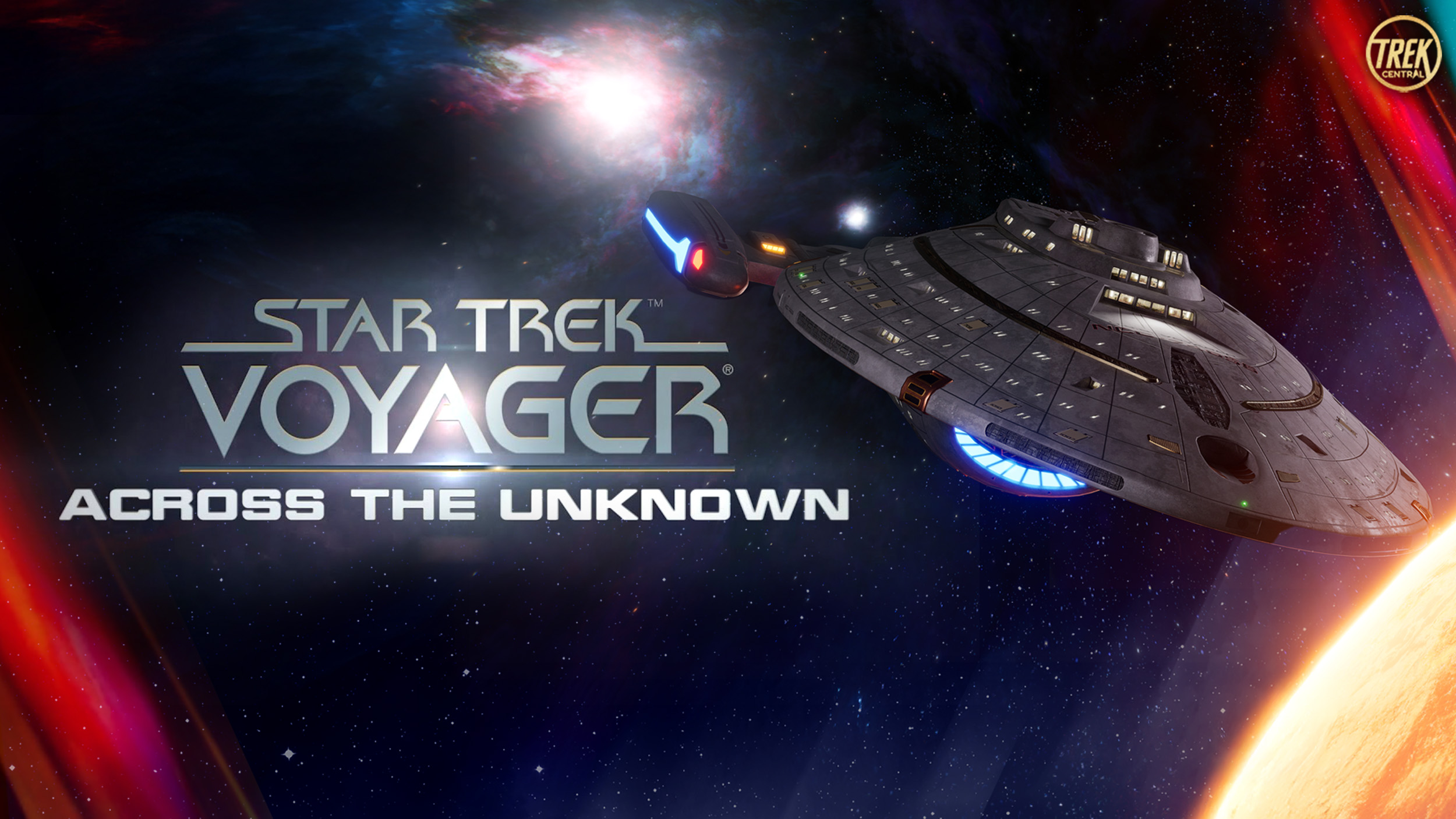 U.S.S. Voyager en el nuevo Star Trek: Voyager – Across the Unknown.