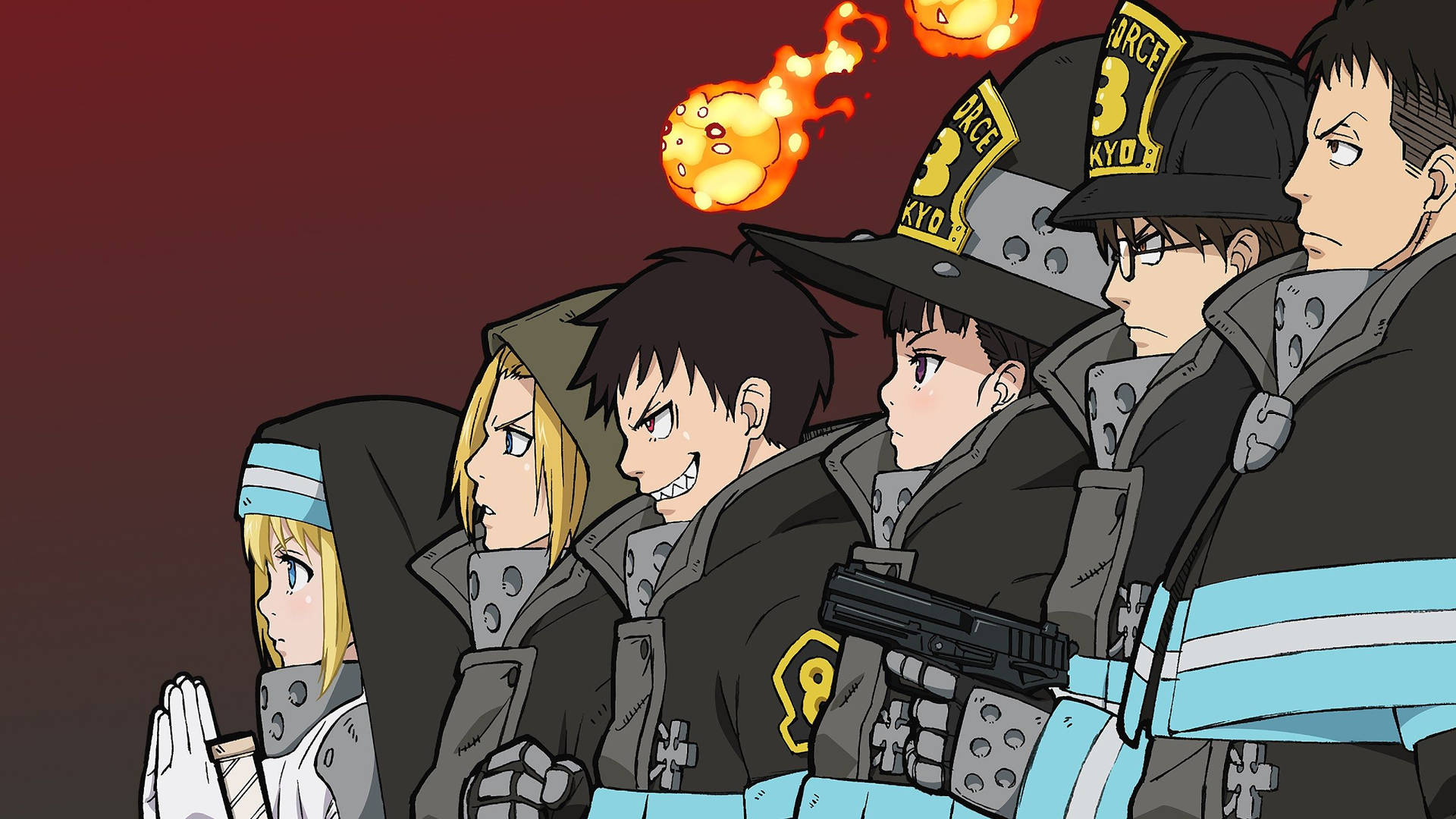 Imagen promocional de la temporada 3 de Fire Force, con estreno confirmado para el 9 de enero de 2026.