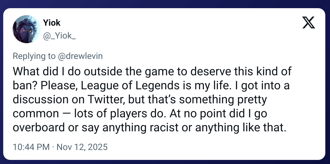 Riot Games castiga a un Streamer