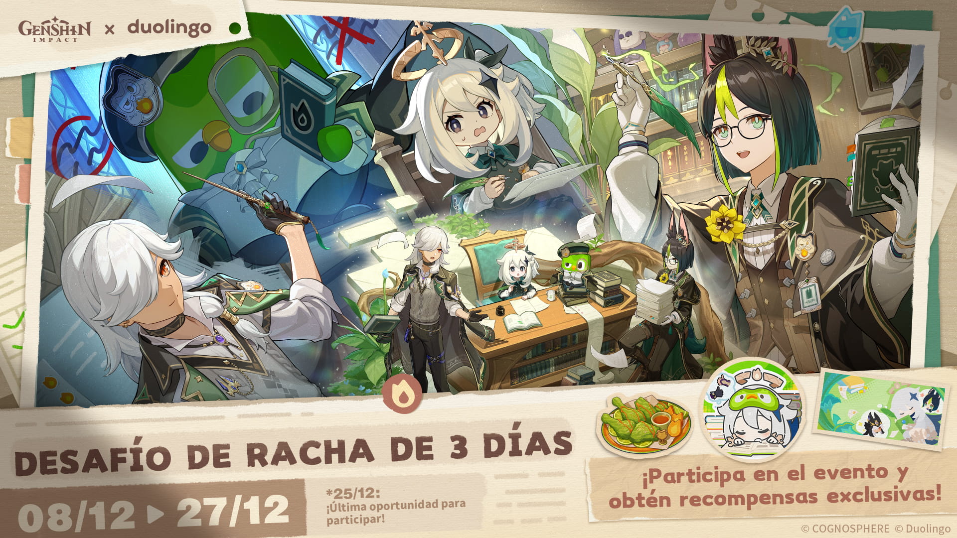 Sabemos qué ofrece Genshin Impact x Duolingo. Te contamos cómo funciona el evento, cómo participar y qué recompensas puedes conseguir.