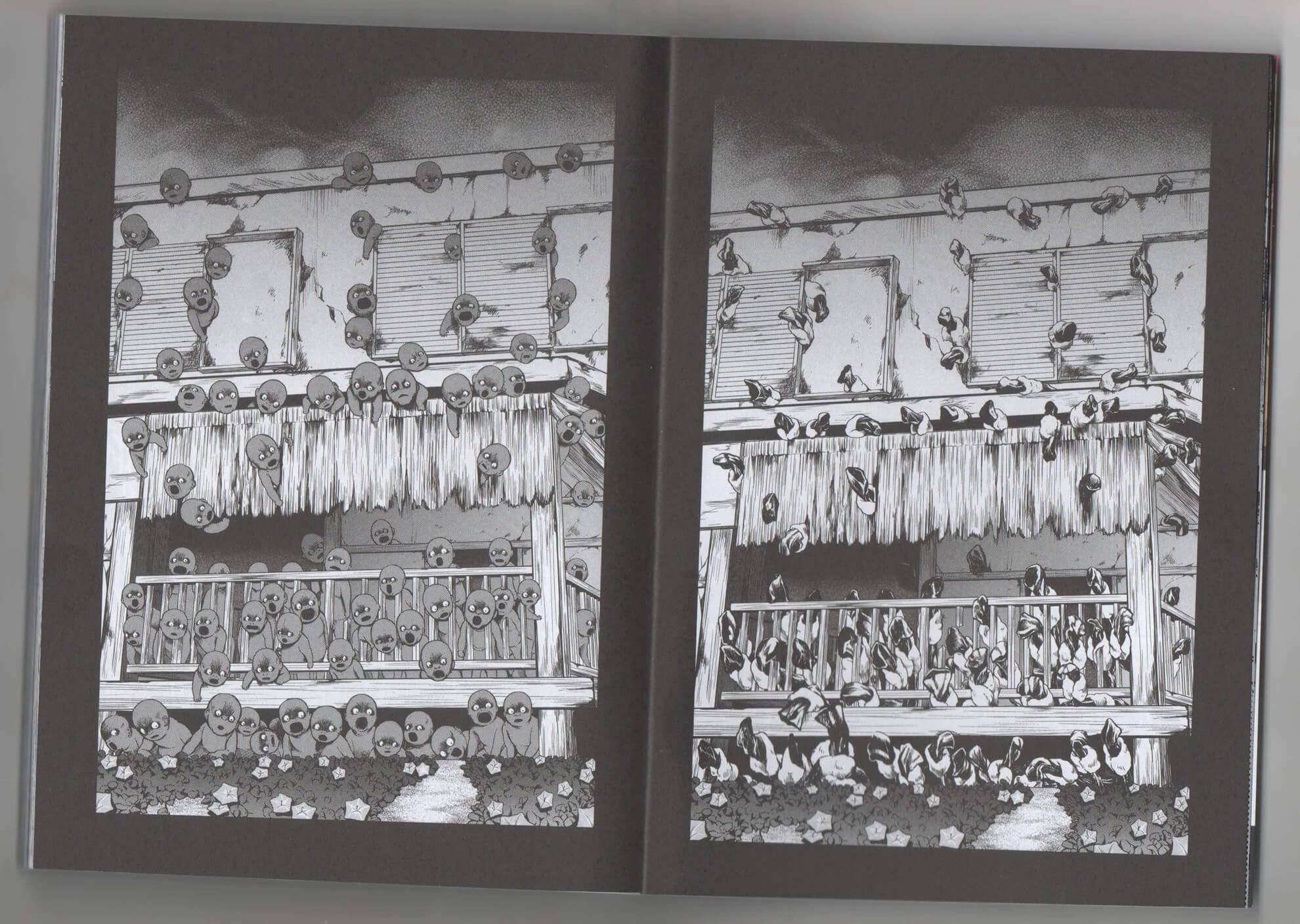 Reseña del manga Otherside Picnic n.º 7 | El arte sigue siendo uno de sus grandes baluartes. Cuando tiene que ser siniestro, sabe hacerlo.