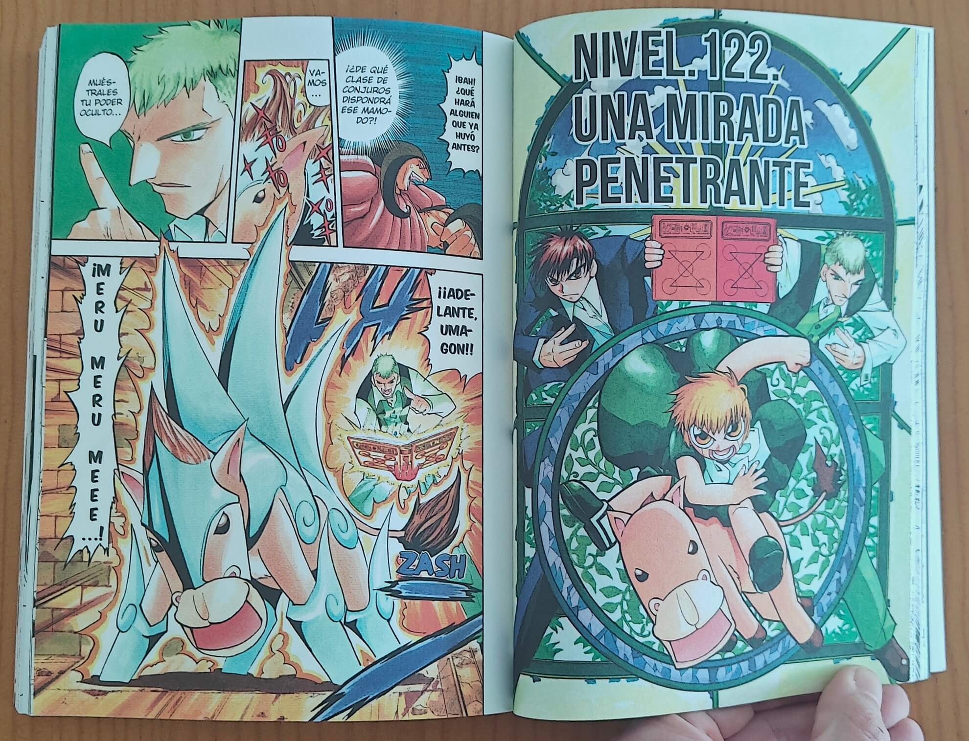 Reseña manga Zatch Bell n.º 7 | El tomo incluye varias páginas a color.