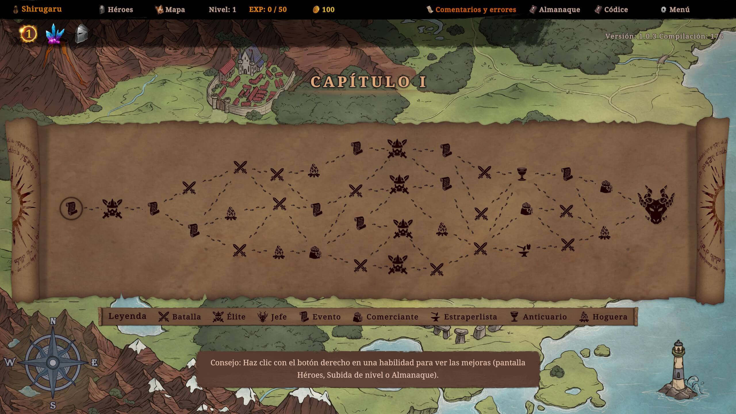 Análisis de Valor of Man | El sistema de avance recuerda a juegos como Slay the Spire.