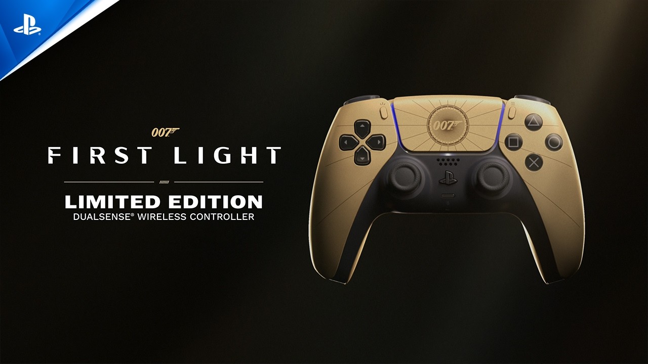 Así es el mando DualSense de 007 First Light. Diseño exclusivo en dorado para el regreso de James Bond a PS5.