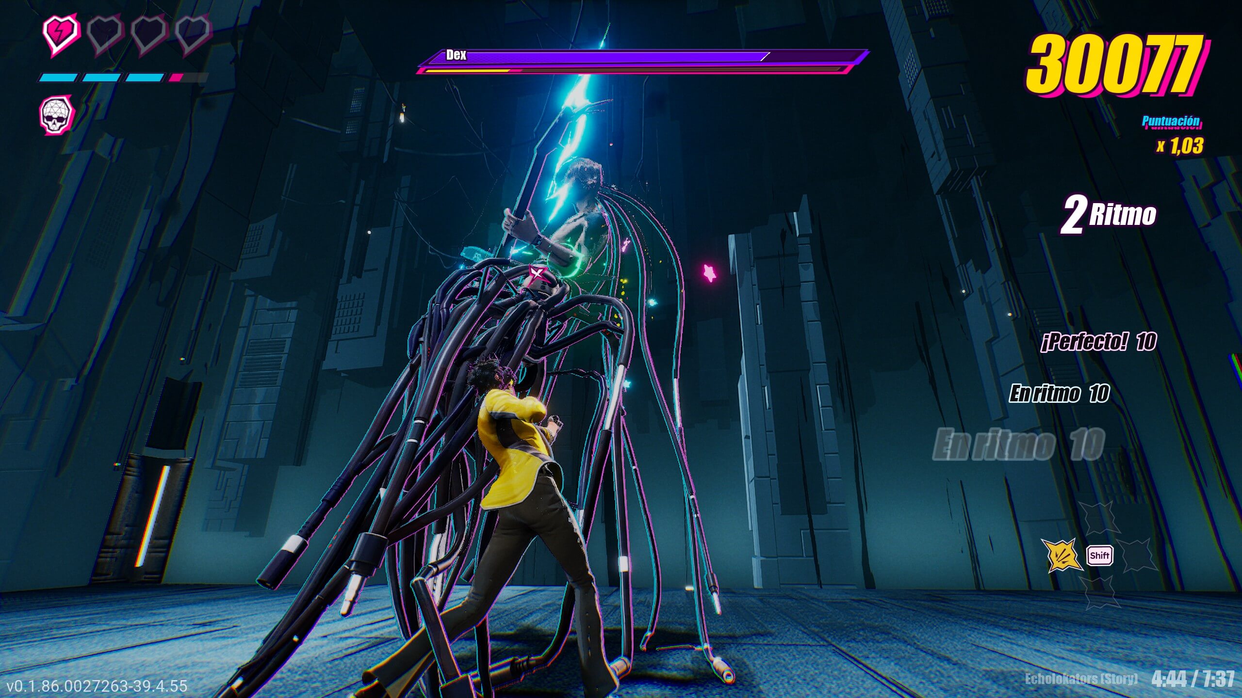 Primeras impresiones de Dead as Disco | Captura en un combate contra un boss.
