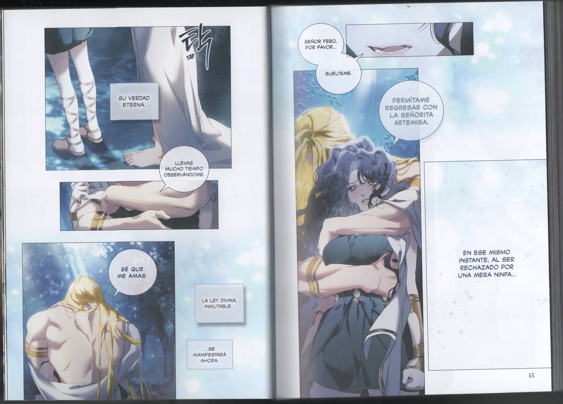 El mejor romance mitológico que he leído en mucho tiempo. Reseña manwha Para Dafne n.º 1