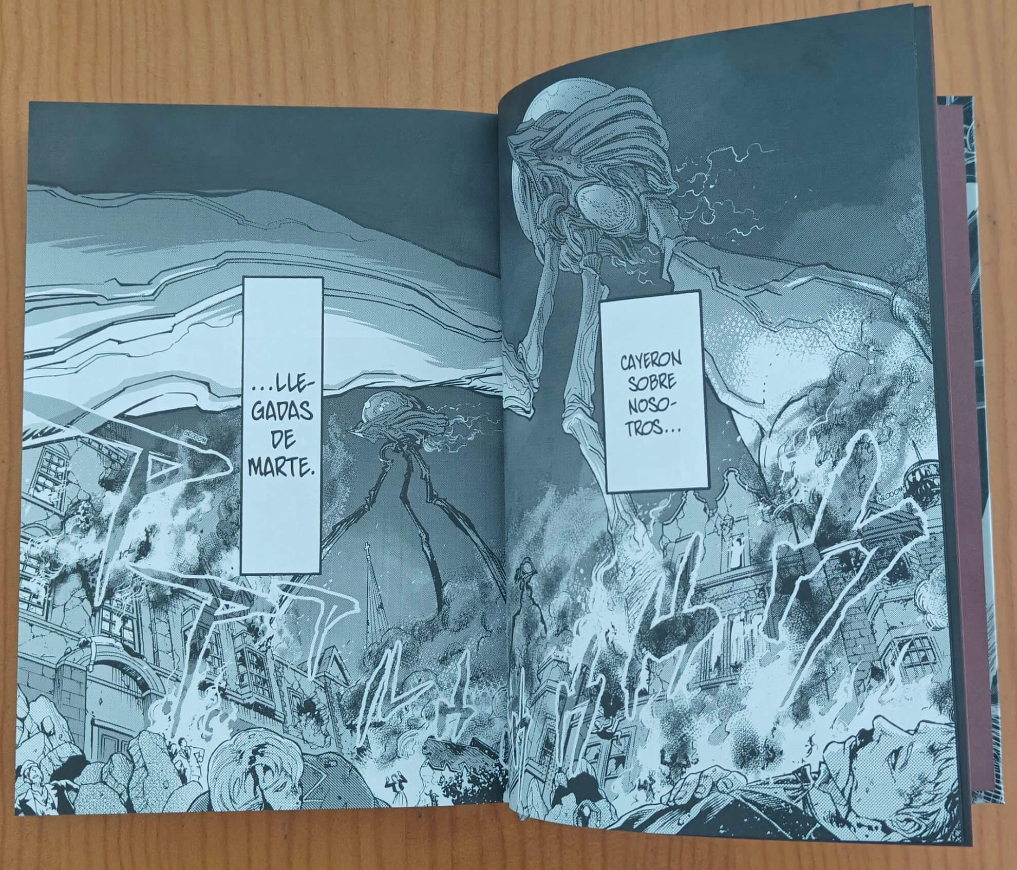 Reseña del manga La guerra de los mundos (edición integral) | Un cuadro en el que supongo que tenía que haber texto.