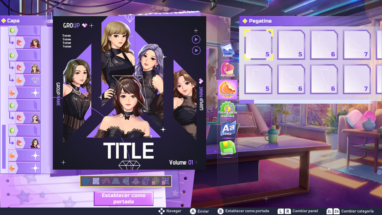 Análisis de K-pop Idol Stories: Road to Debut | No podía modificar mi carátula porque no podía mover los ítems. Esa es una predefinida que acabé usando.