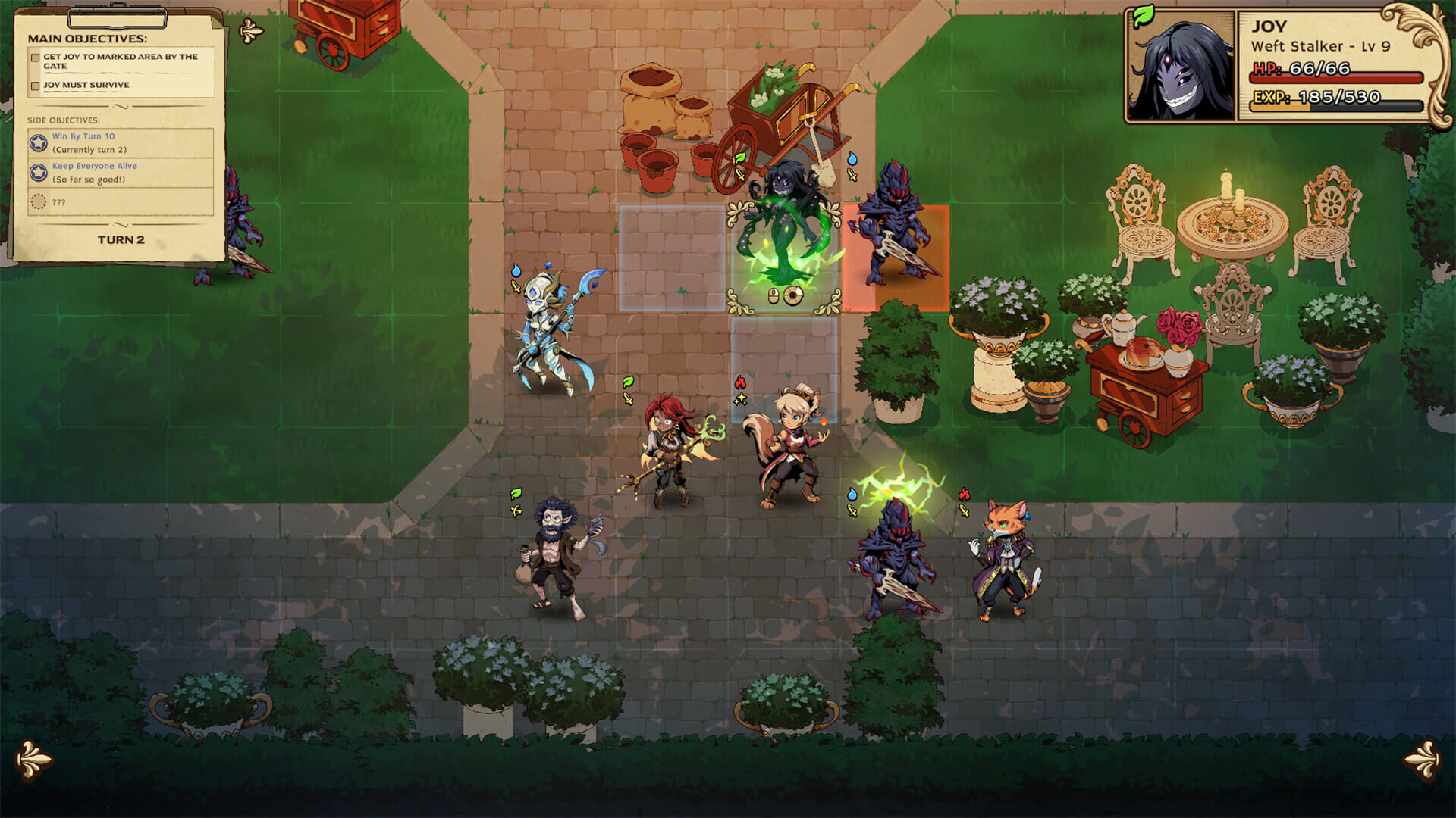 Análisis de Ledgerbound (captura de Steam) | Los combates son por cuadrículas.