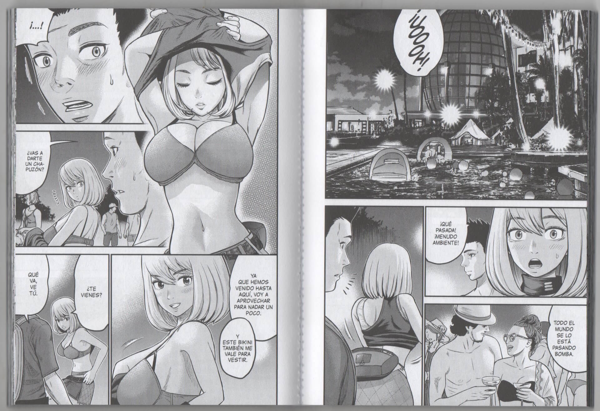 Reseña manga de La isla de los longevos n.º 2 | Sigue habiendo fan service en escenas como esta y otras tantas.