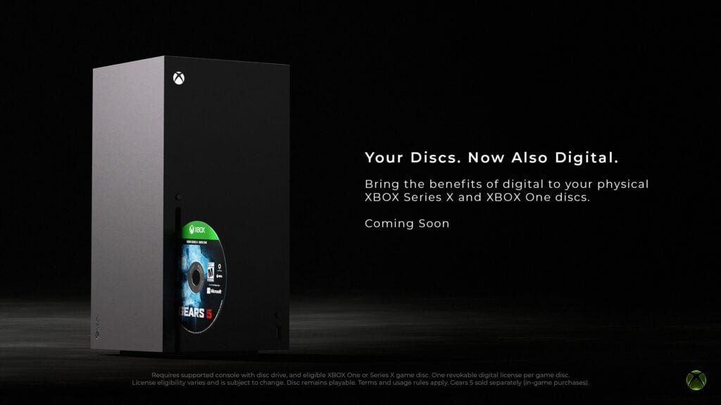 Microsoft anuncia oficialmente Xbox Disc to Digital, un sistema para convertir tus juegos físicos de One y Series en licencias digitales.