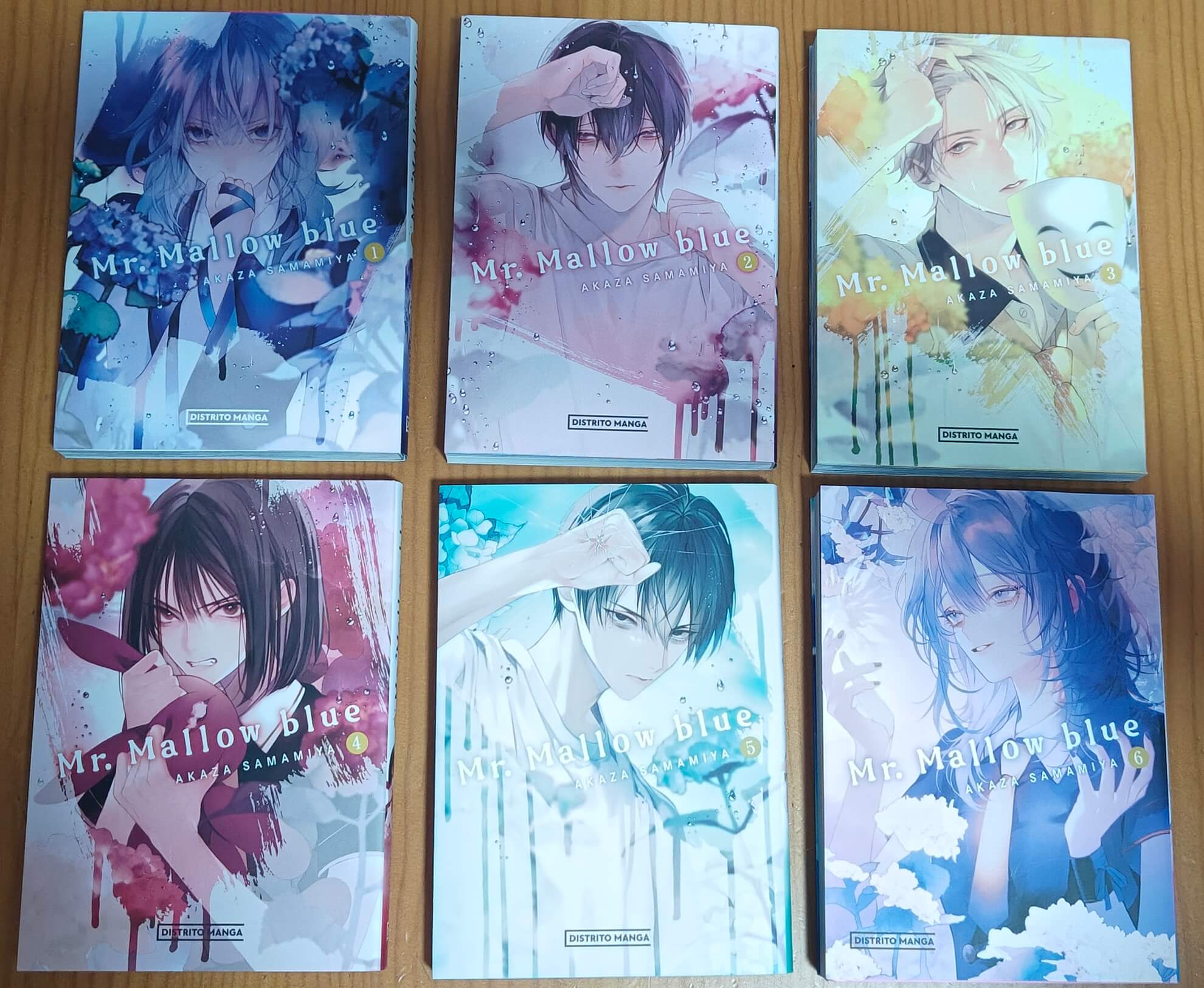 Reseña manga completo Mr. Mallow Blue, vol. 1-6 | Los seis tomos juntos.
