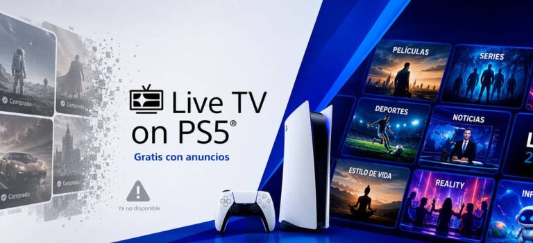Sony estrena Live TV on PS5, un servicio gratuito con más de 100 canales que convierte la PS5 en un nuevo centro de entretenimiento.