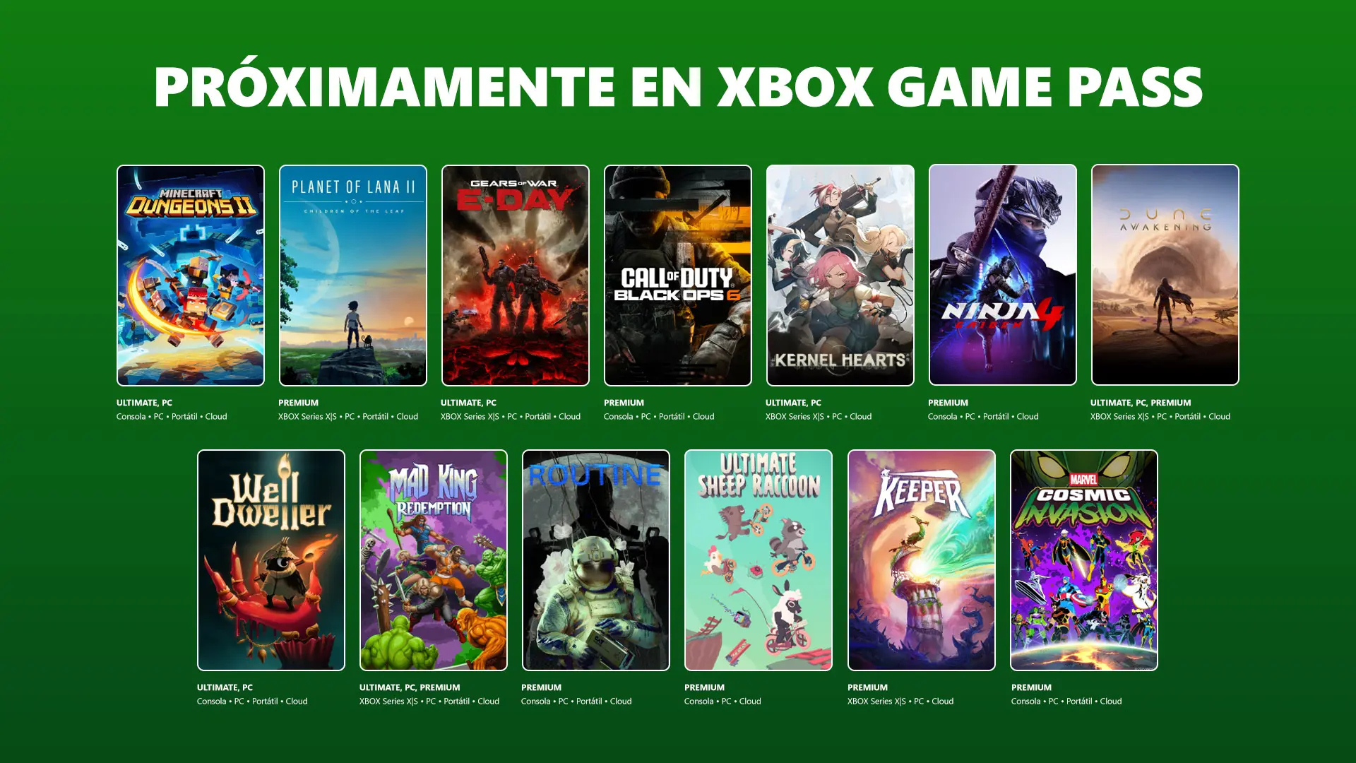 Xbox anuncia los nuevos juegos que llegan a Game Pass en septiembre, incluyendo Gears of War: E-Day, Ninja Gaiden 4 y más.